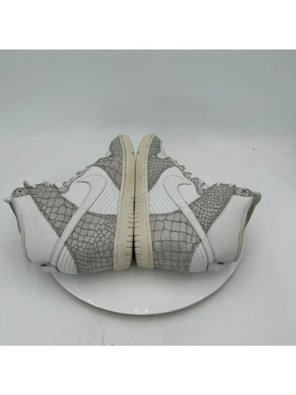Nike Dunk Sky Hi Women Size 7.5 747283-994 Light Grey White Wedges Shoes